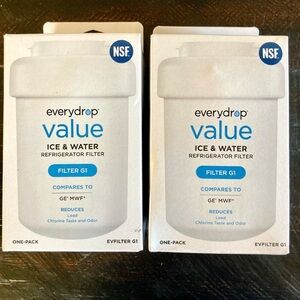 2 Ice & Water Filters Everydrop Value Refrigerator Filter G1 New Old Stock